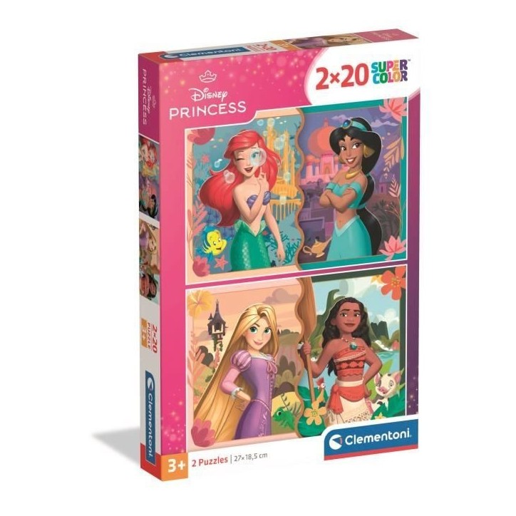 CLEMENTONI - 2x20 pieces - Disney Princess CLEMENTONI - 2x20 pieces - Disney Princess