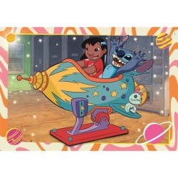Puzzle 2x60 pieces Stitch, Pour enfants a partir de 3 ans, Theme dessi