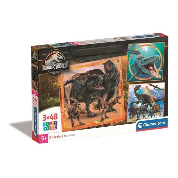 CLEMENTONI puzzle 3x48 pieces - Jurassic World CLEMENTONI puzzle 3x48 pieces - Jurassic World