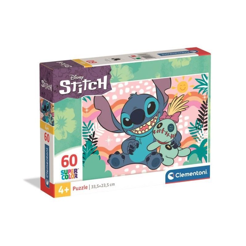 Puzzle 60 pieces Stitch, Pour enfants a partir de 3 ans, Theme dessins Puzzle 60 pieces Stitch, Pour enfants a partir de 3 ans, Theme dessins
