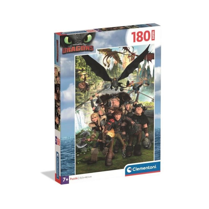 CLEMENTONI - 180 pieces Super - Dragons CLEMENTONI - 180 pieces Super - Dragons