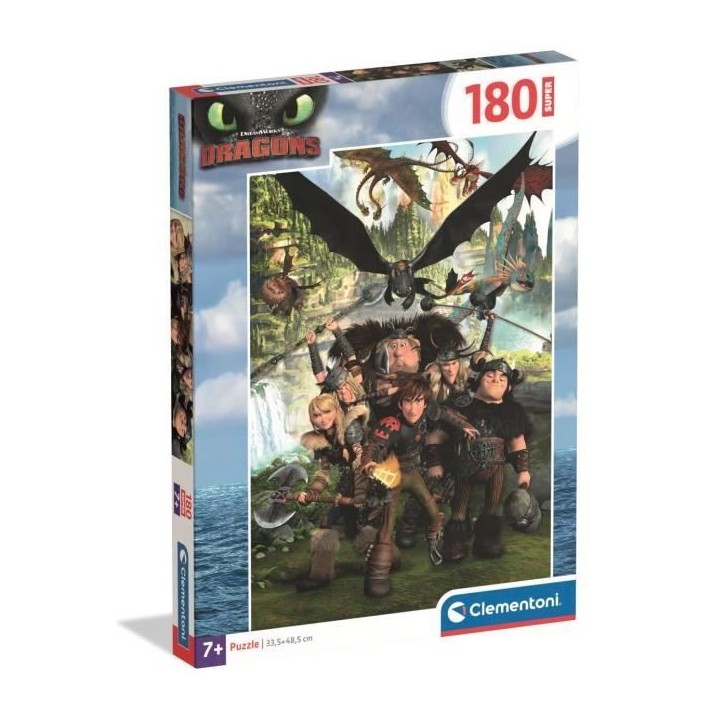 CLEMENTONI - 180 pieces Super - Dragons CLEMENTONI - 180 pieces Super - Dragons