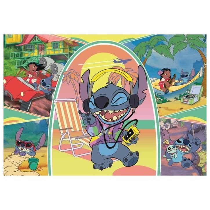 Puzzle Stitch 180 pieces Super, Pour enfants a partir de 3 ans, Theme dessins animés, CLEMENTONI Puzzle Stitch 180 pieces Super, Pour enfants a partir de 3 ans, Theme dessins animés, CLEMENTONI