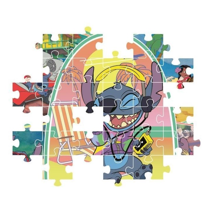 Puzzle Stitch 180 pieces Super, Pour enfants a partir de 3 ans, Theme dessins animés, CLEMENTONI Puzzle Stitch 180 pieces Super, Pour enfants a partir de 3 ans, Theme dessins animés, CLEMENTONI