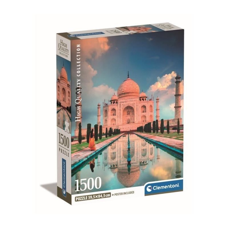 Clementoni - 1500p Taj Mahal - 59,2 x 84,3 cm - Avec poster