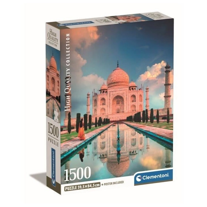 Clementoni - 1500p Taj Mahal - 59,2 x 84,3 cm - Avec poster Clementoni - 1500p Taj Mahal - 59,2 x 84,3 cm - Avec poster