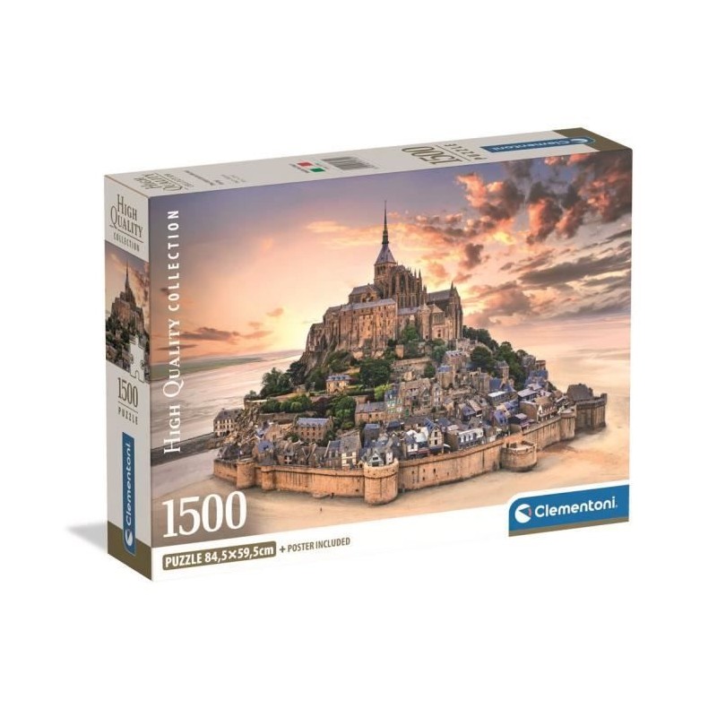 CLEMENTONI - Compact 1500 pieces - Le Mont Saint-Michel CLEMENTONI - Compact 1500 pieces - Le Mont Saint-Michel
