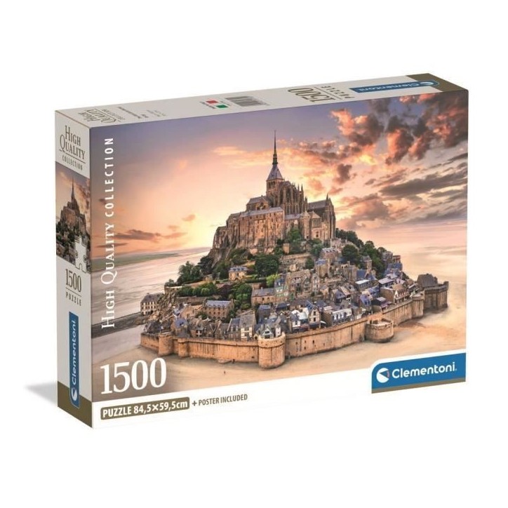 CLEMENTONI - Compact 1500 pieces - Le Mont Saint-Michel CLEMENTONI - Compact 1500 pieces - Le Mont Saint-Michel
