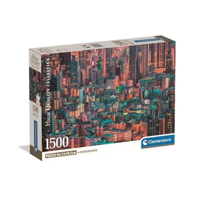 CLEMENTONI - Compact 1500 pieces - Hong-Kong, The Hive CLEMENTONI - Compact 1500 pieces - Hong-Kong, The Hive