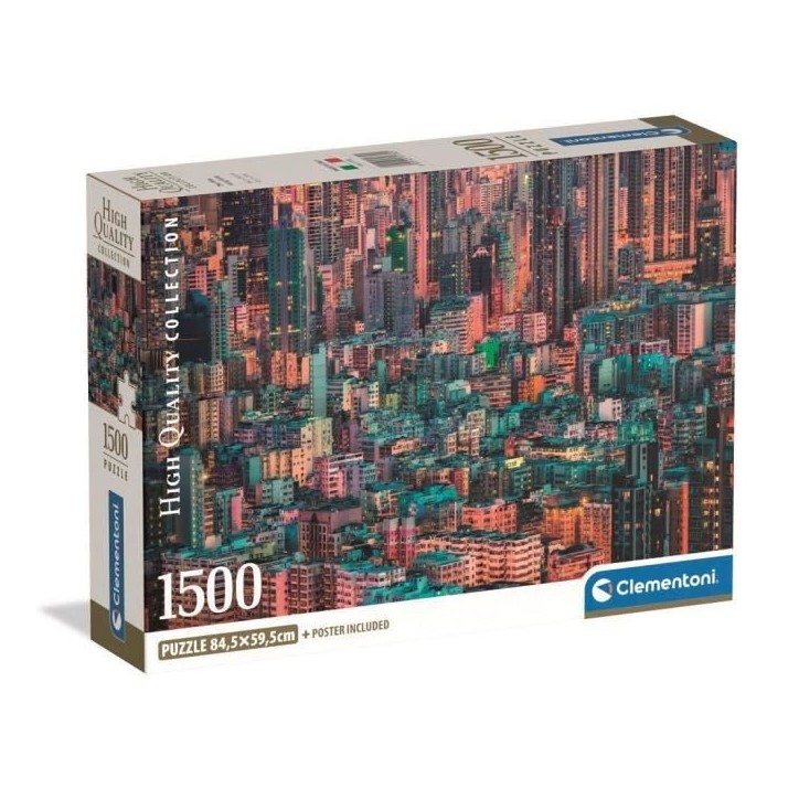 CLEMENTONI - Compact 1500 pieces - Hong-Kong, The Hive CLEMENTONI - Compact 1500 pieces - Hong-Kong, The Hive