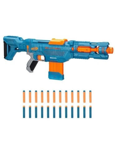 Pistolet Nerf Elite 2.0 Echo CS 10 - NERF - Bleu - Chargeur a clip - 24 fléchettes incluses