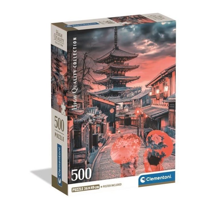 CLEMENTONI - Compact 500 pieces - Evening in Kyoto CLEMENTONI - Compact 500 pieces - Evening in Kyoto