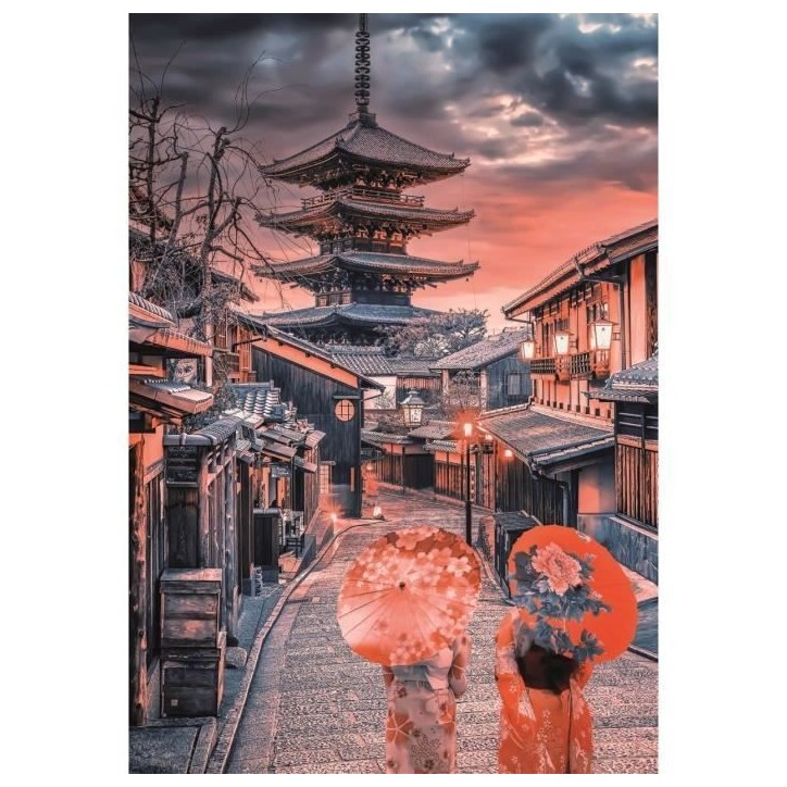 CLEMENTONI - Compact 500 pieces - Evening in Kyoto CLEMENTONI - Compact 500 pieces - Evening in Kyoto