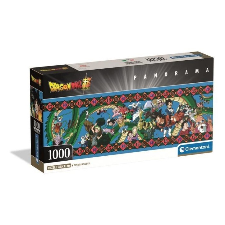 CLEMENTONI - Compact 1000 pieces Panorama - Dragon Ball Super CLEMENTONI - Compact 1000 pieces Panorama - Dragon Ball Super