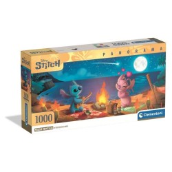 Puzzle 1000 pieces Stitch, Panorama Compact, CLEMENTONI, Dimensions du
