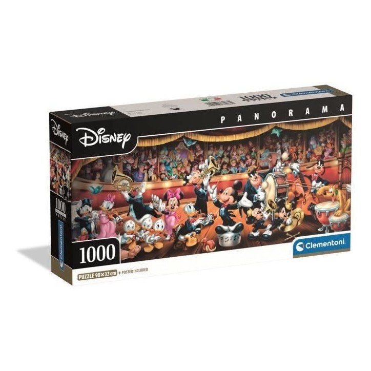 CLEMENTONI - Compact 1000 pieces Panorama - Disney Orchestra CLEMENTONI - Compact 1000 pieces Panorama - Disney Orchestra