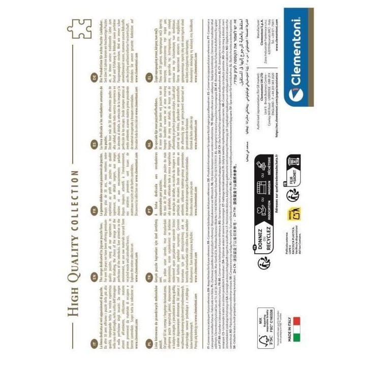CLEMENTONI - Compact 1000 pieces - More is more - Fashion & Design CLEMENTONI - Compact 1000 pieces - More is more - Fashion & Design