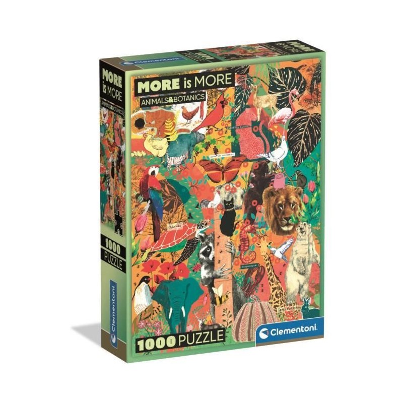 CLEMENTONI - Compact 1000 pieces - More is more - Animals & Botanics CLEMENTONI - Compact 1000 pieces - More is more - Animals & Botanics