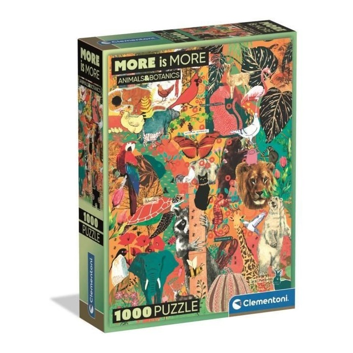 CLEMENTONI - Compact 1000 pieces - More is more - Animals & Botanics CLEMENTONI - Compact 1000 pieces - More is more - Animals & Botanics
