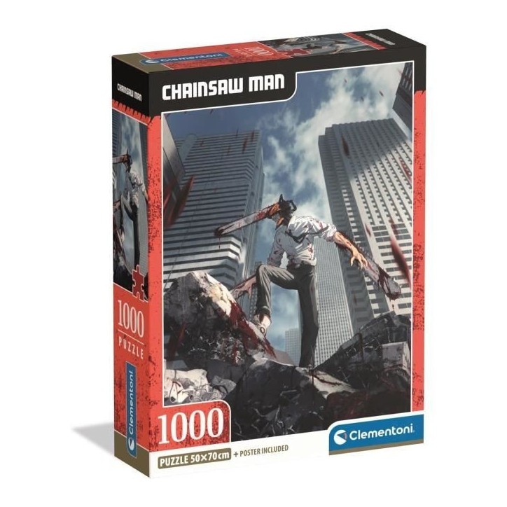 CLEMENTONI - Compact 1000 pieces - Chainsaw Man CLEMENTONI - Compact 1000 pieces - Chainsaw Man