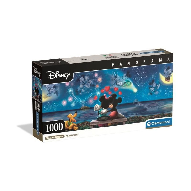 CLEMENTONI - Compact 1000 pieces Panorama - Mickey & Minnie CLEMENTONI - Compact 1000 pieces Panorama - Mickey & Minnie