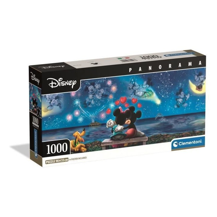 CLEMENTONI - Compact 1000 pieces Panorama - Mickey & Minnie CLEMENTONI - Compact 1000 pieces Panorama - Mickey & Minnie