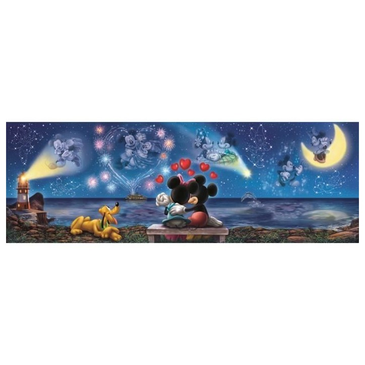 CLEMENTONI - Compact 1000 pieces Panorama - Mickey & Minnie CLEMENTONI - Compact 1000 pieces Panorama - Mickey & Minnie