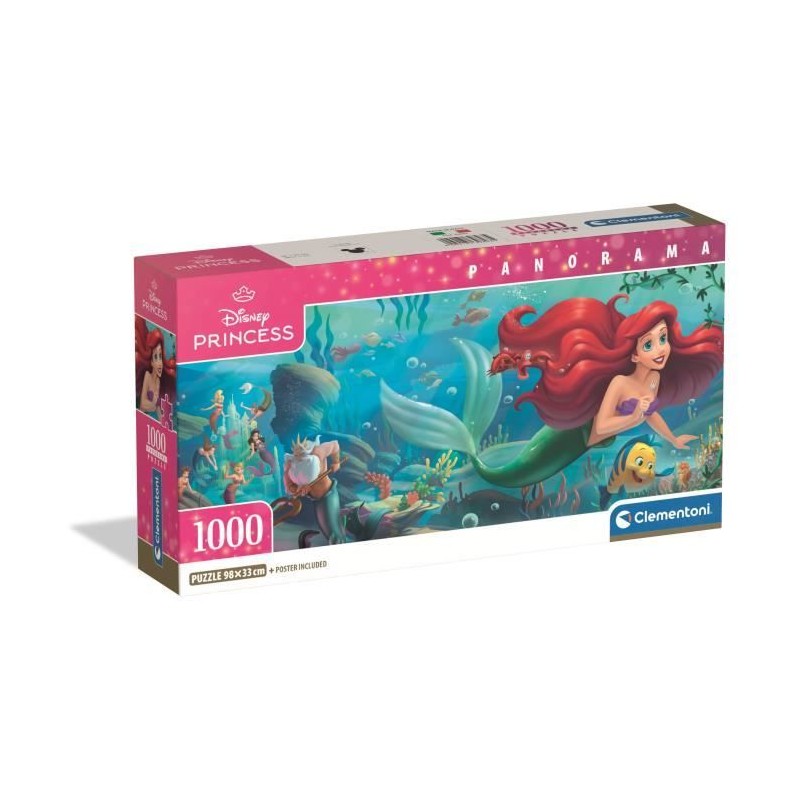 CLEMENTONI - Compact 1000 pieces Panorama - La Petite Sirene