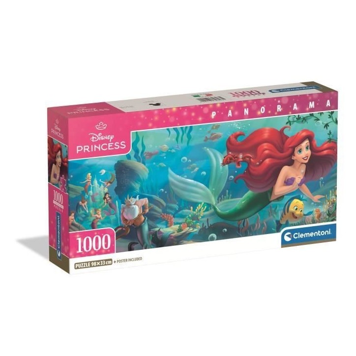 CLEMENTONI - Compact 1000 pieces Panorama - La Petite Sirene CLEMENTONI - Compact 1000 pieces Panorama - La Petite Sirene