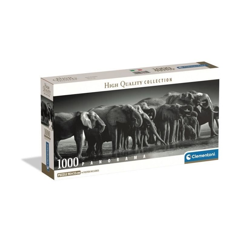 CLEMENTONI - Compact 1000 pieces Panorama - Herd of Giants CLEMENTONI - Compact 1000 pieces Panorama - Herd of Giants