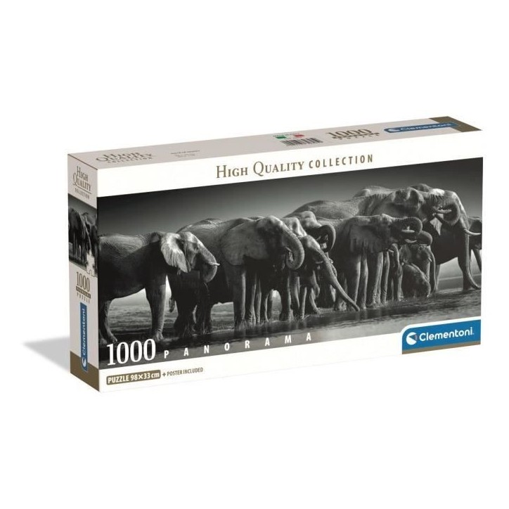 CLEMENTONI - Compact 1000 pieces Panorama - Herd of Giants CLEMENTONI - Compact 1000 pieces Panorama - Herd of Giants
