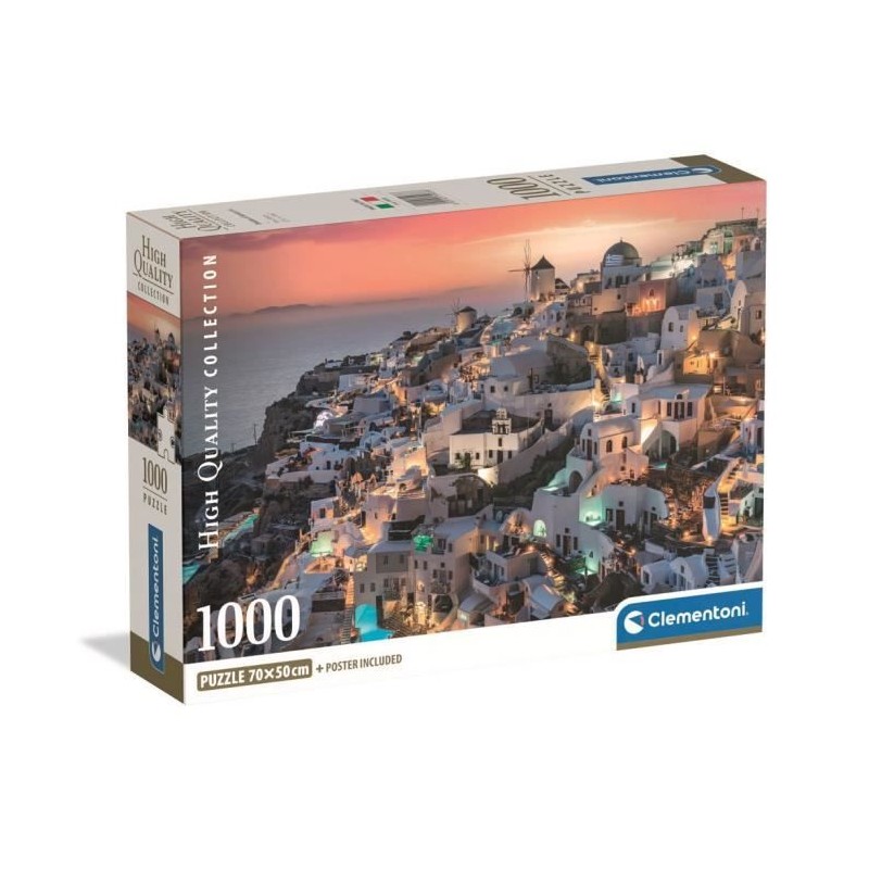 CLEMENTONI - Compact 1000 pieces - Shades of Santorini CLEMENTONI - Compact 1000 pieces - Shades of Santorini