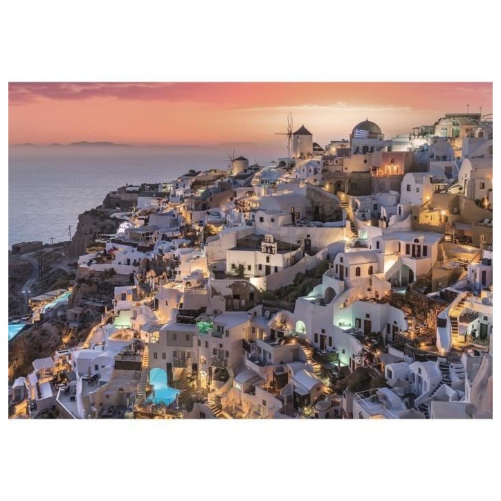CLEMENTONI - Compact 1000 pieces - Shades of Santorini CLEMENTONI - Compact 1000 pieces - Shades of Santorini