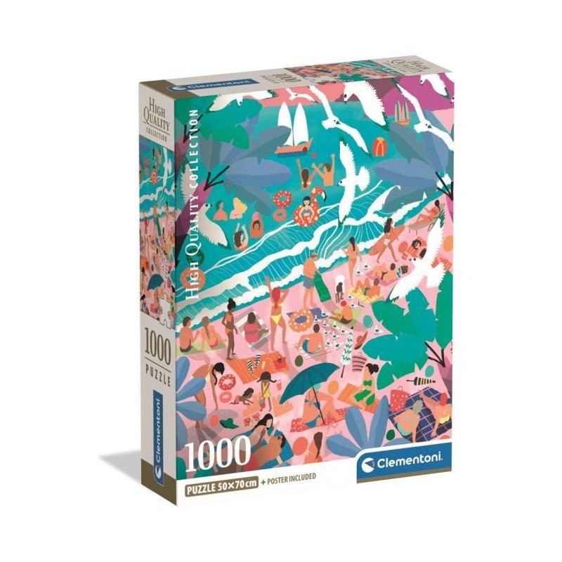 CLEMENTONI - Compact 1000 pieces - Sunday at the Beach CLEMENTONI - Compact 1000 pieces - Sunday at the Beach