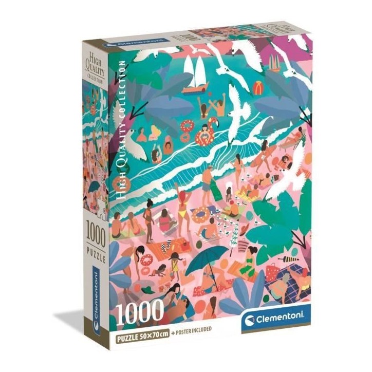 CLEMENTONI - Compact 1000 pieces - Sunday at the Beach CLEMENTONI - Compact 1000 pieces - Sunday at the Beach