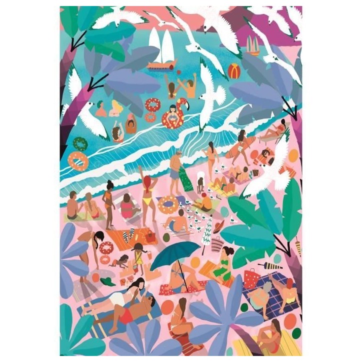 CLEMENTONI - Compact 1000 pieces - Sunday at the Beach CLEMENTONI - Compact 1000 pieces - Sunday at the Beach