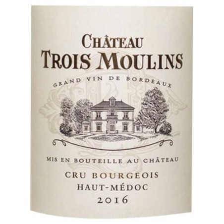 Château Trois Moulins 2016 Haut-Médoc Cru Bourgeois - Vin rouge de Bordeaux