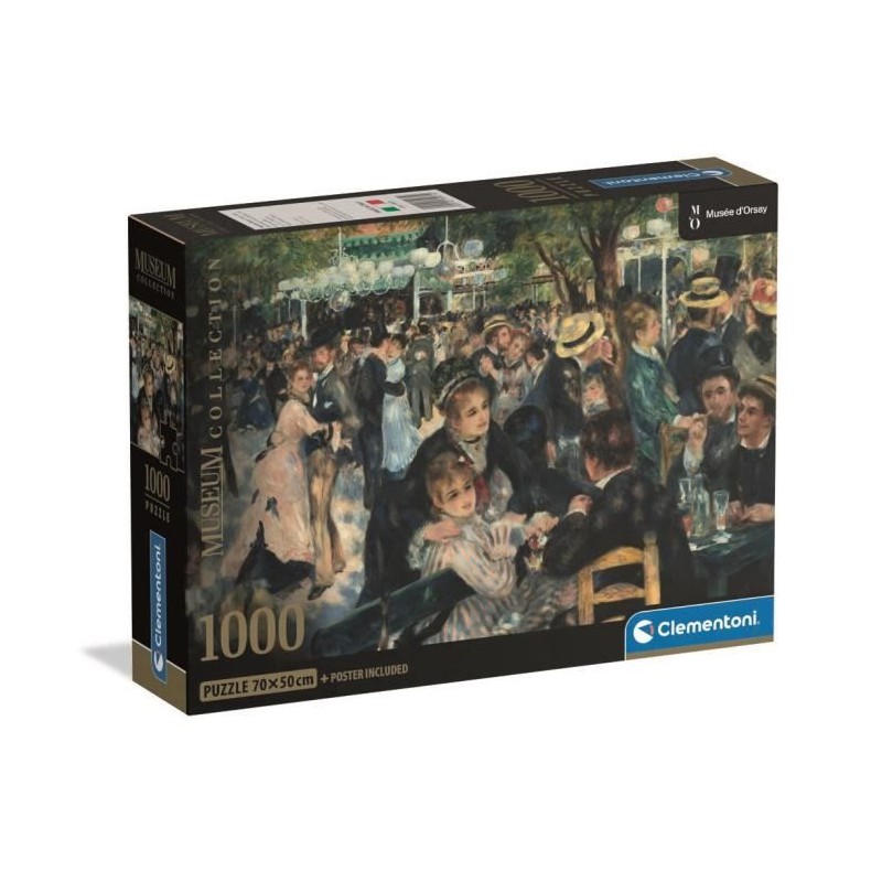 CLEMENTONI - Compact 1000 pieces - Renoir : Bal du Moulin CLEMENTONI - Compact 1000 pieces - Renoir : Bal du Moulin