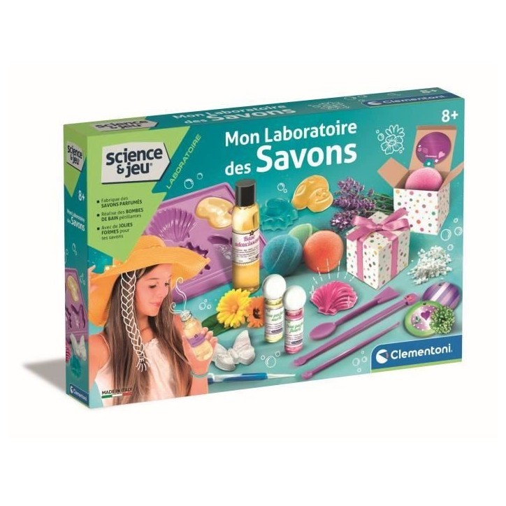 Jeu de création de savons - CLEMENTONI - Mon laboratoire des savons - Pour enfants a partir de 8 ans Jeu de création de savons - CLEMENTONI - Mon laboratoire des savons - Pour enfants a partir de 8 ans