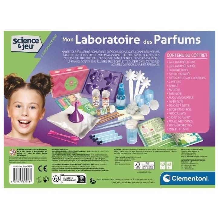 Kit création de parfums - CLEMENTONI - Mon laboratoire des parfums - Pour enfants a partir de 8 ans Kit création de parfums - CLEMENTONI - Mon laboratoire des parfums - Pour enfants a partir de 8 ans
