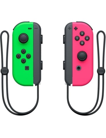 Paire de manettes Joy-Con Vert Néon & Rose Néon pour Nintendo Switch