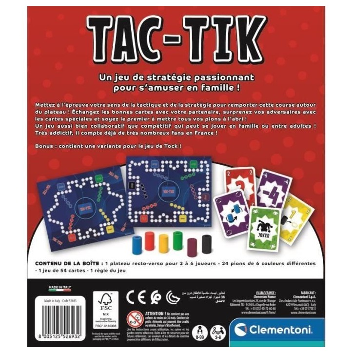 CLEMENTONI - Tac-Tik, jeu de plateau CLEMENTONI - Tac-Tik, jeu de plateau