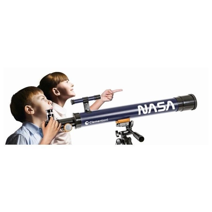 Clementoni - Science et jeau - Télescope NASA objetcif 50mm - Trépied extensible jusqu'a 127 cm