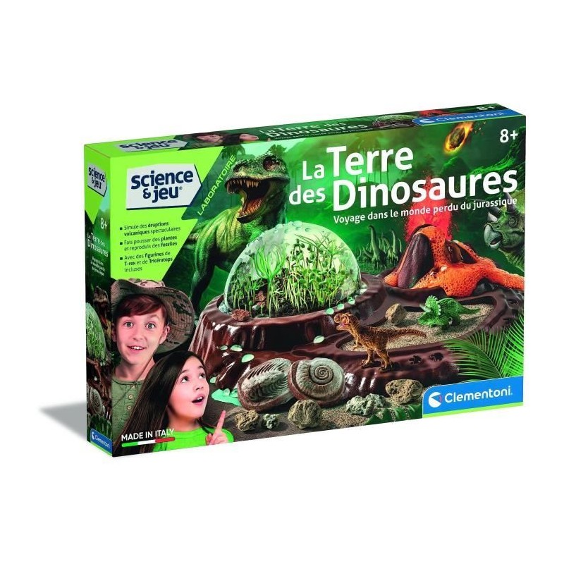 Clementoni - Sciences et jeu - Le monde des dinosaures - Terrarium a c