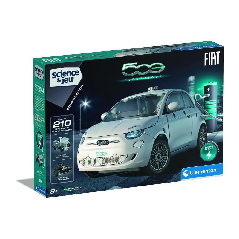 Clementoni - Coffret de construction Fiat 500 électrique - Applicatio Clementoni - Coffret de construction Fiat 500 électrique - Applicatio
