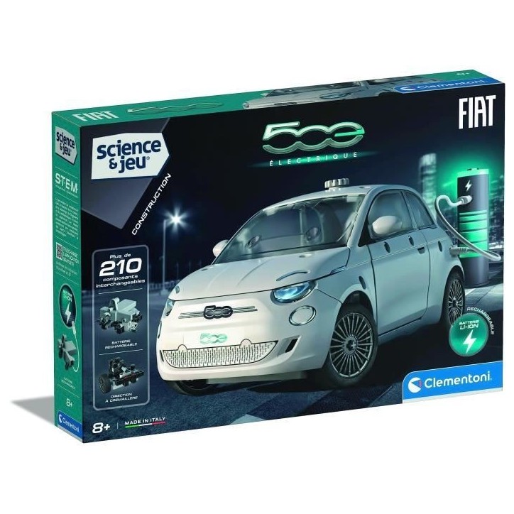 Clementoni - Coffret de construction Fiat 500 électrique - Application dispoonible - Fabriqué en Italie Clementoni - Coffret de construction Fiat 500 électrique - Application dispoonible - Fabriqué en Italie