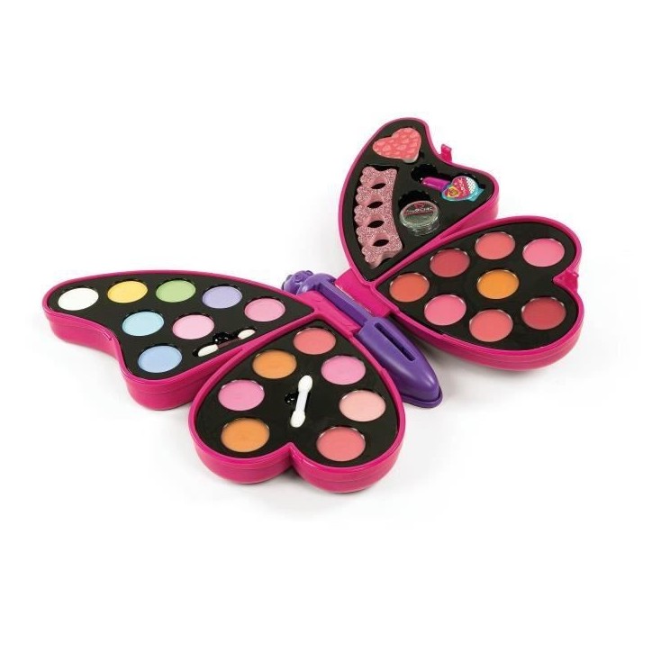 Palette de maquillage papillon - Clementoni - Fards a paupieres, rouges a levres, vernis a ongles Palette de maquillage papillon - Clementoni - Fards a paupieres, rouges a levres, vernis a ongles