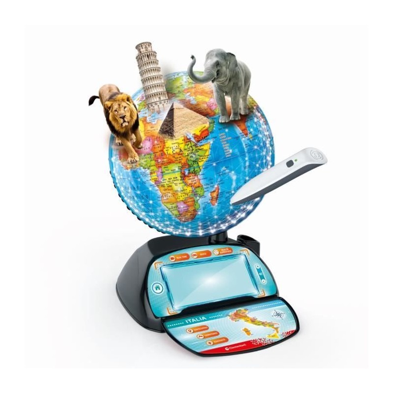 CLEMENTONI - Exploraglobe - Voyage en temps réel - 3 modes de jeu et