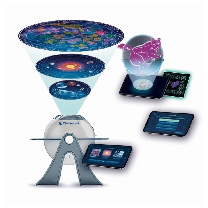 CLEMENTONI - Projecteur Planetes et Constellations - 3 modes de jeux - Application gratuite contenus et quizz CLEMENTONI - Projecteur Planetes et Constellations - 3 modes de jeux - Application gratuite contenus et quizz