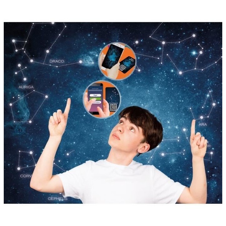 CLEMENTONI - Projecteur Planetes et Constellations - 3 modes de jeux - Application gratuite contenus et quizz CLEMENTONI - Projecteur Planetes et Constellations - 3 modes de jeux - Application gratuite contenus et quizz